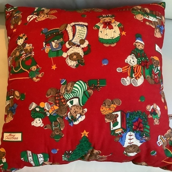 Riverdale Vintage Christmas Holiday Throw Pillow Made in USA - Picture 8 of 9